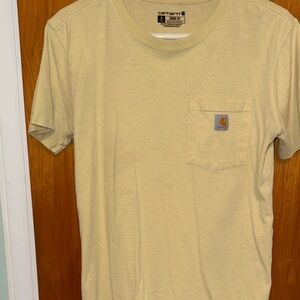 Carhartt Men's Beige Short Sleeve Pocket Tee
